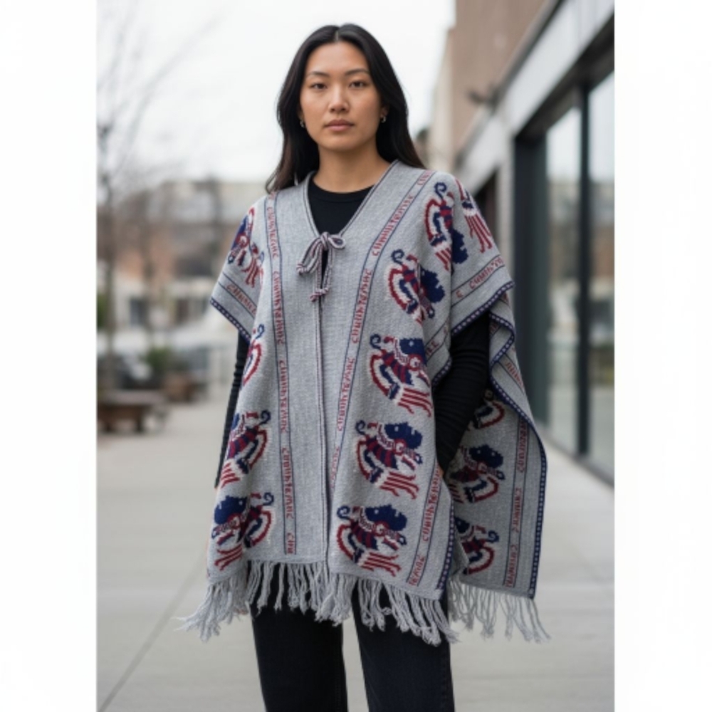 Vintage Knit  Poncho